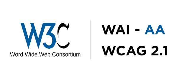 Logotipo de Word Wide WebConsortium + WAI AA + WACAG 2.1