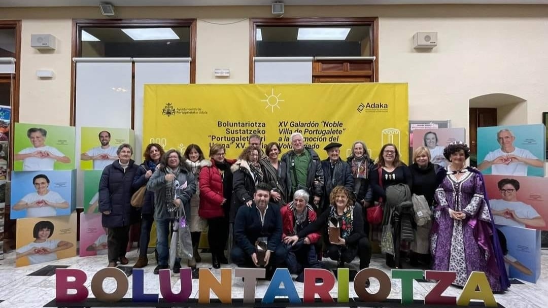 Zorionak Portugaleteko Boluntariotza Sustatzeko ekitaldiko sarituei