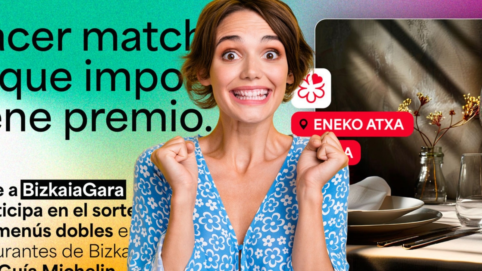 20 de septiembre: fecha en que publicaremos las personas ganadoras  de 5 menús dobles en los restaurantes Mina y Eneko Atxa