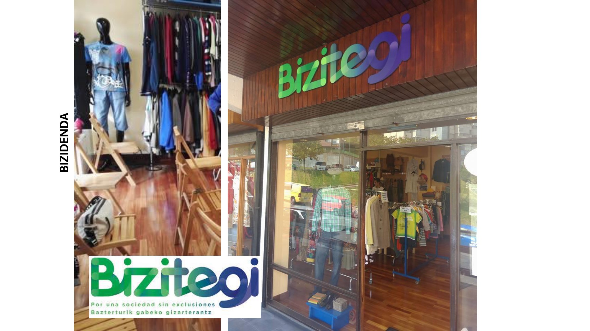 Tienda de ropa de segunda mano en Otxarkoaga.)